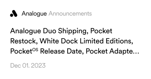 Analogue Pocket (Restock Editions)