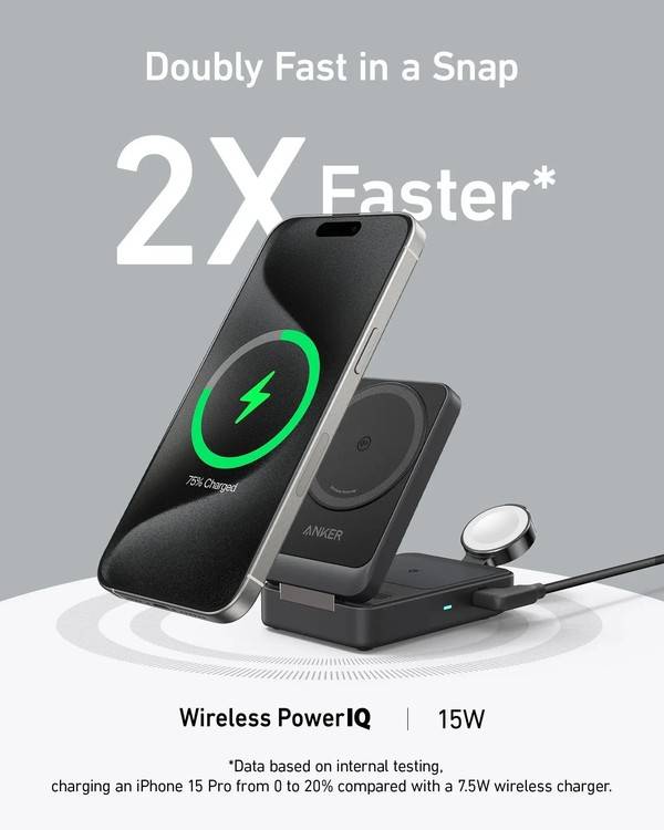 Anker MagGo Magnetic Charging Station (Qi2 Certified)