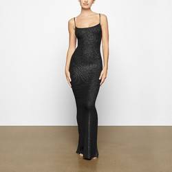 Is the Skims Soft Lounge Shimmer Long Dress truly worth the international shipping hassle to Singapore?