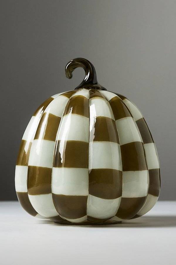Anthropologie Glass Pumpkin Candles
