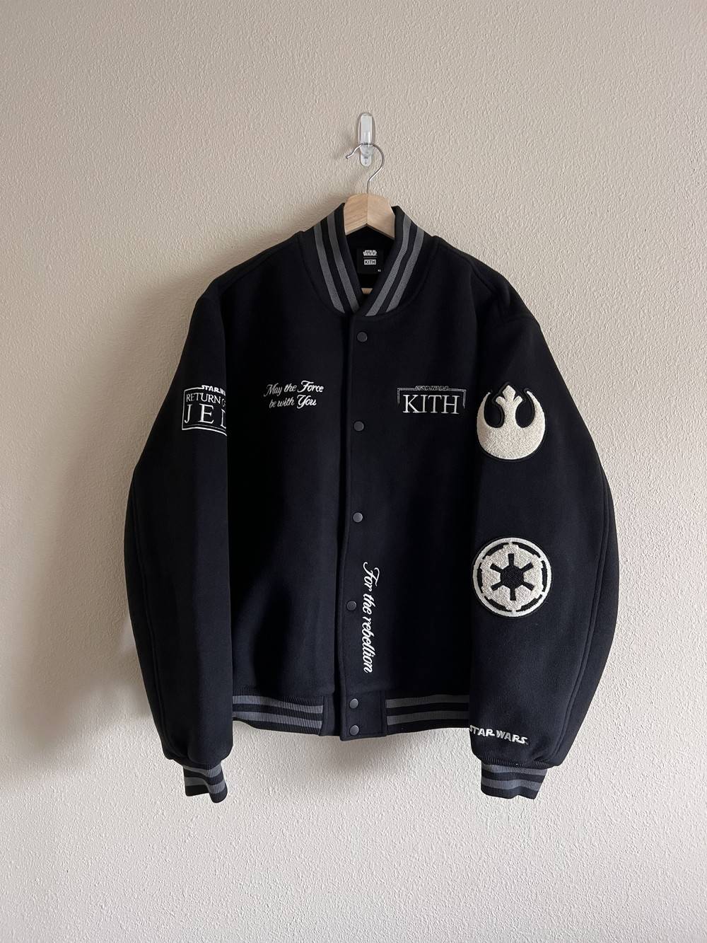 Saving RM 1,750 on the Kith x Marvel 85th Anniversary Varsity Jacket by grabbing it from the US