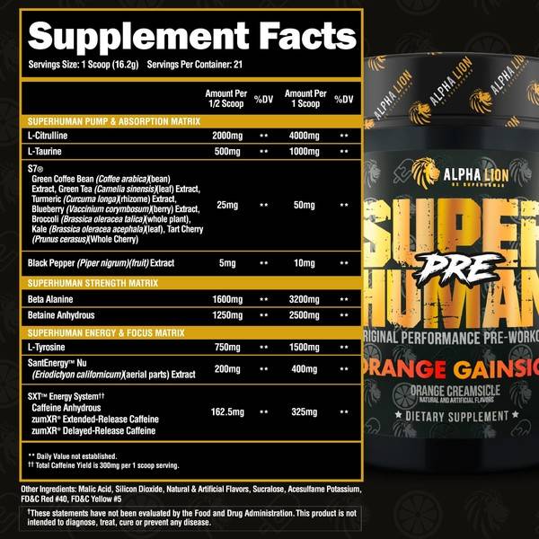 Alpha Lion Superhuman Pre-Workout