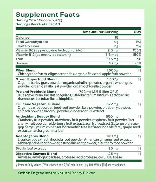 Bloom Nutrition Superfood Greens (Mango Passionfruit 2026 Flavor)