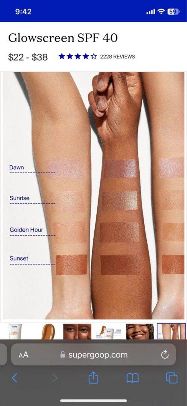 Supergoop! Glowscreen SPF 40 (Dawn & Sunset 2026 Shades)