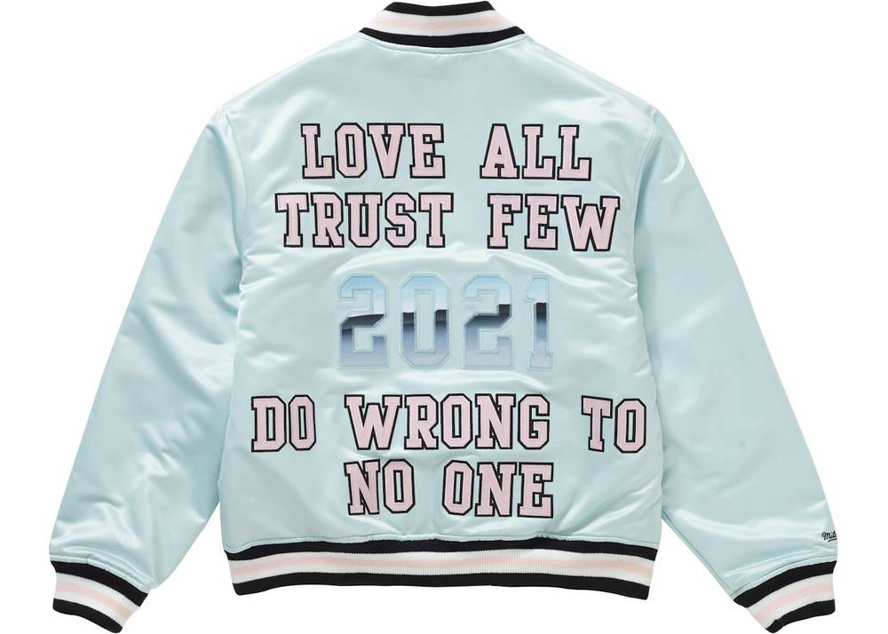 US Retail vs Switzerland Resale: Get the Supreme Mitchell & Ness Satin Varsity Jacket SS26 now