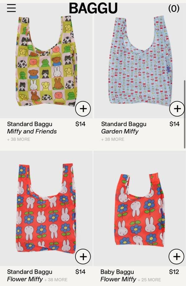 Baggu x Miffy (2026 Spring Collection - Standard Baggu)